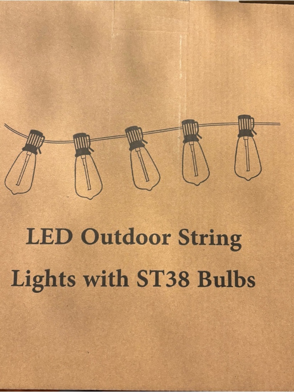 LED Outdoor String Lights with ST38 Bulbs